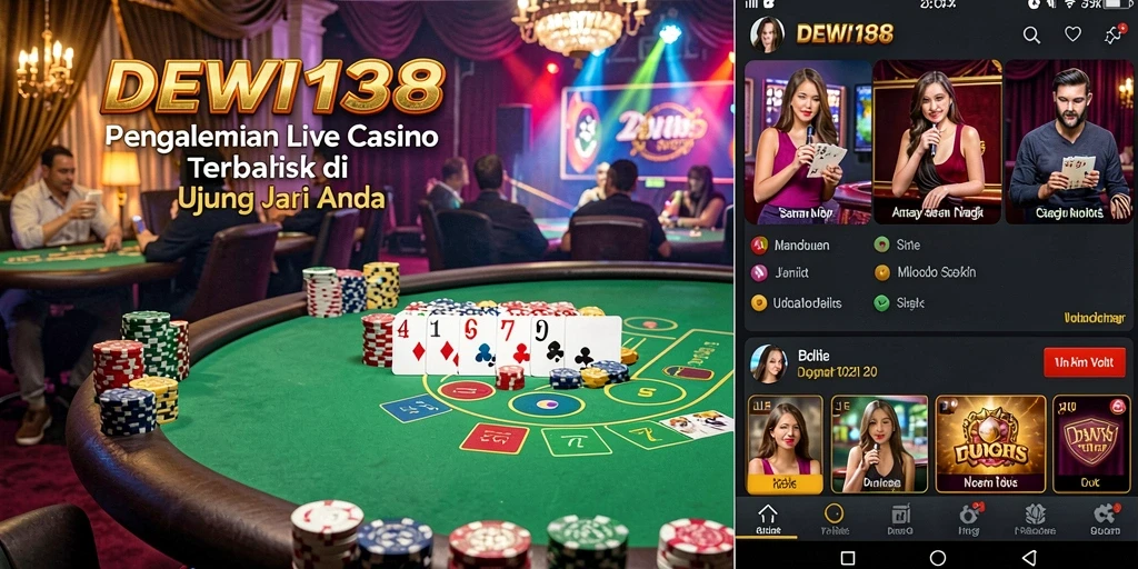 Tampilan utama gameplay DEWI138 dalam sesi Live Casino yang mengasyikkan.
