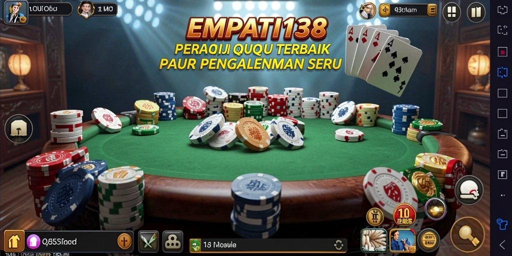 Screenshot utama menunjukkan gameplay menegangkan QiuQiu.