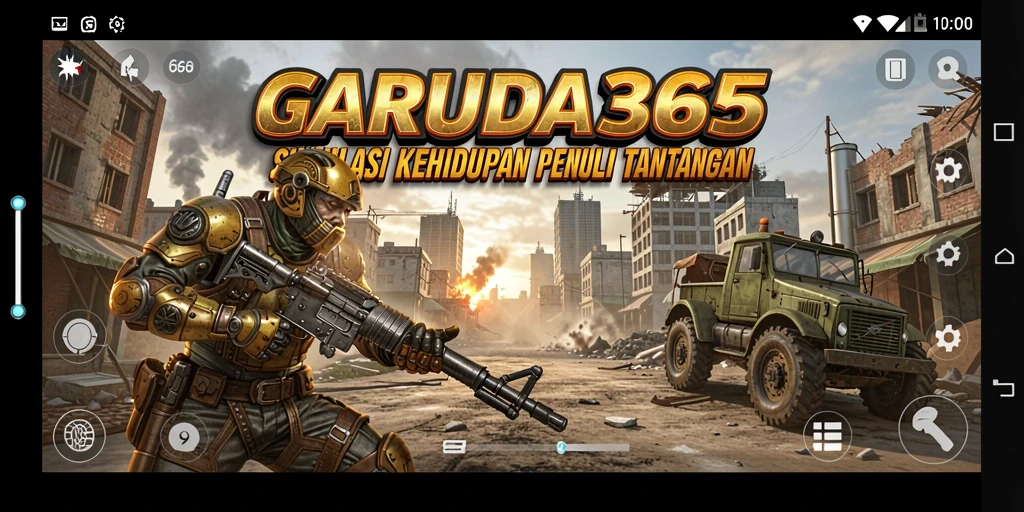 Screenshot utama GARUDA365 menunjukkan gameplay simulasi yang seru dan interaktif.