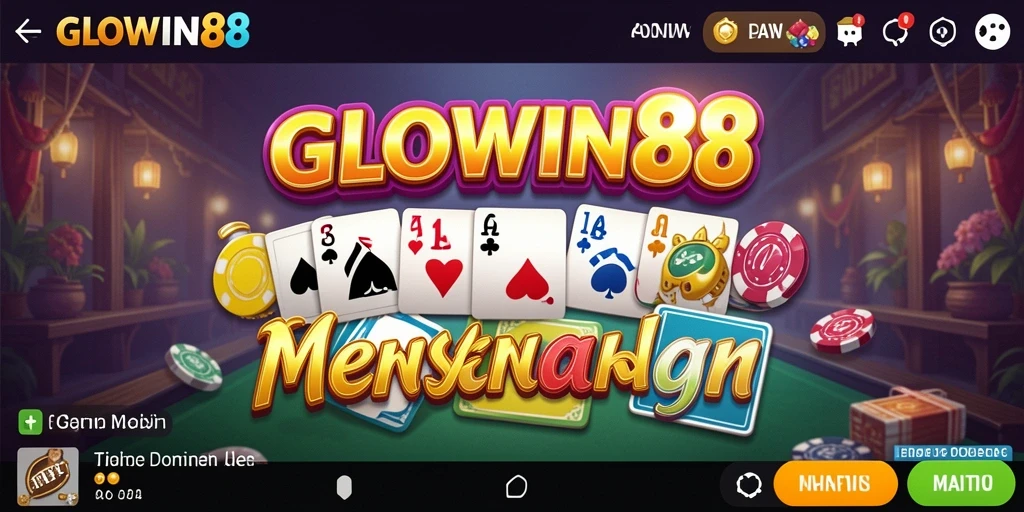 Screenshot gameplay GLOWIN88 yang menunjukkan aksi seru bermain Domino.