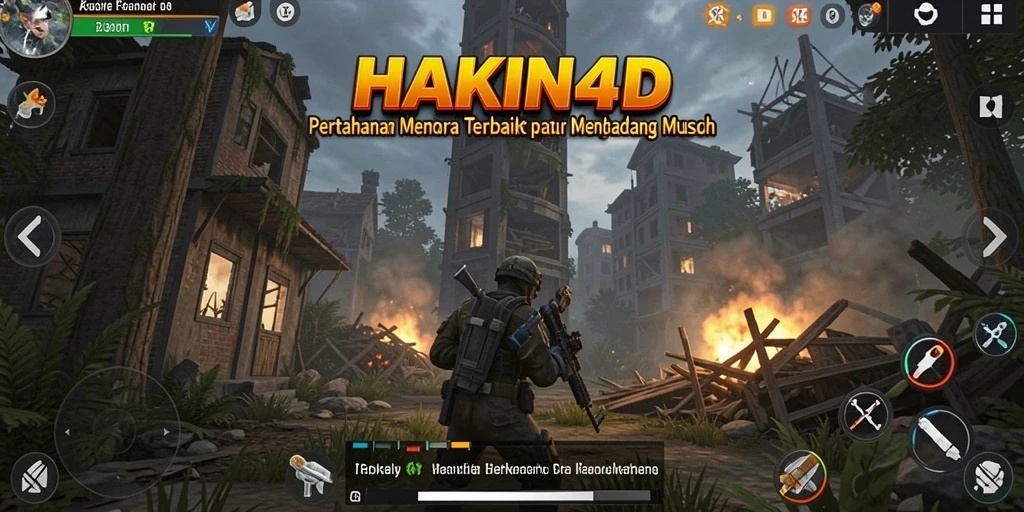 Tampilan aksi seru dalam gameplay HAKIN4D Tower Defense.
