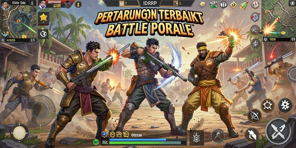 Gameplay Battle Royale yang menegangkan dan seru.