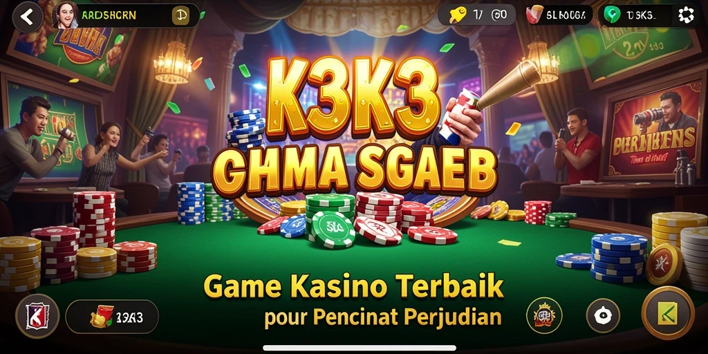 Tampilan utama K3K3 menampilkan serunya gameplay Kasino.