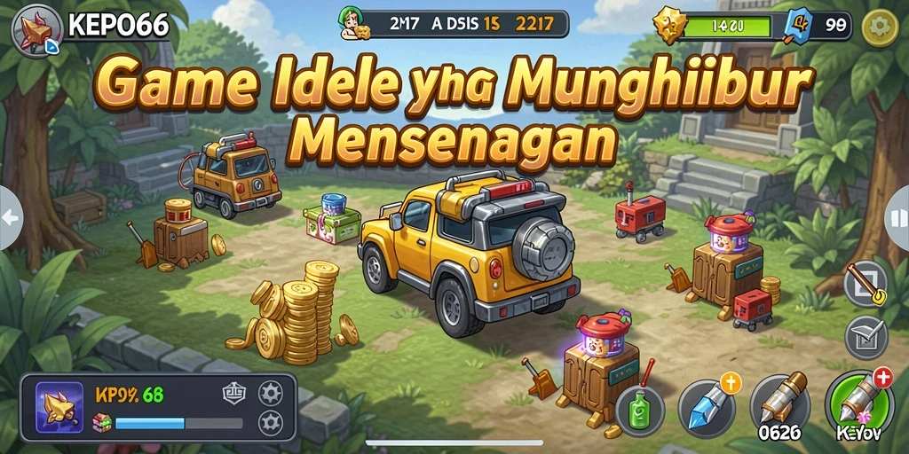 Tangkapan layar utama KEPO66 yang menampilkan gameplay Idle yang seru.