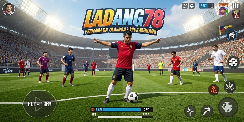 Tampilan menarik gameplay olahraga dalam LADANG78.
