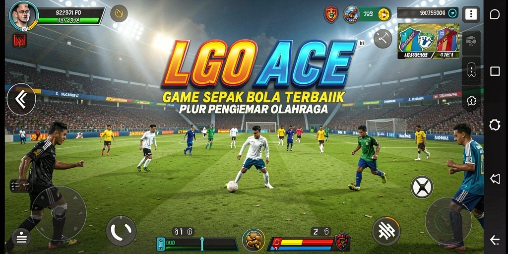 Gameplay LGOACE yang seru dan kompetitif dalam sepak bola.