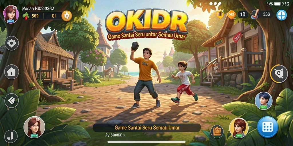 Gameplay OKIDR yang seru dan menghibur dalam suasana santai.