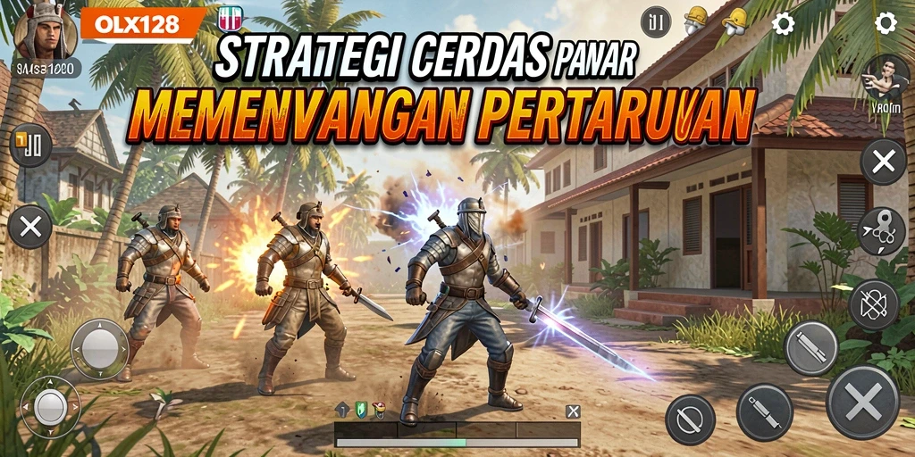 Screenshot OLX128 menunjukkan performa strategi taktis yang seru.