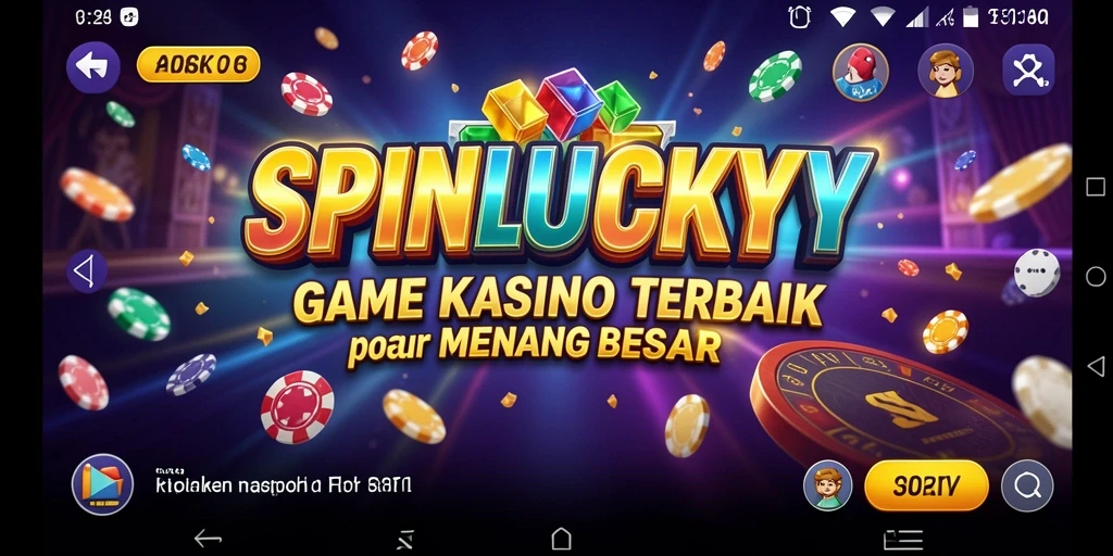 Screenshot menunjukkan gameplay kasino yang mengasyikkan dan penuh warna.