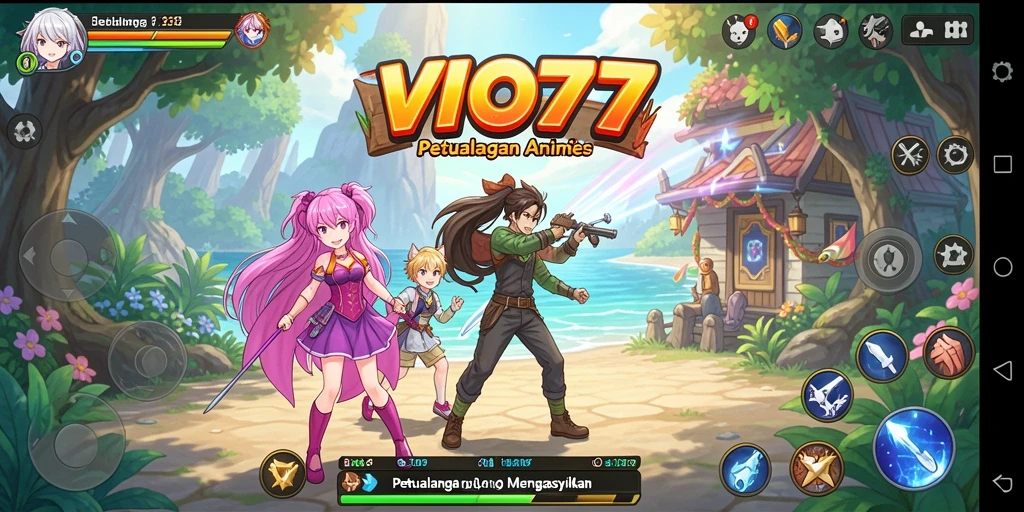 Tampilan gameplay VIO77 yang dinamis dan penuh aksi Anime.