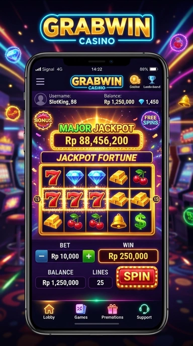 Proses pengunduhan aplikasi grabwin yang cepat dan mudah.
